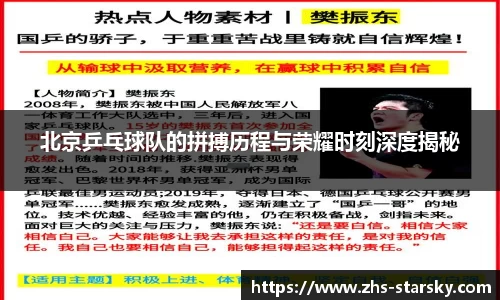 北京乒乓球队的拼搏历程与荣耀时刻深度揭秘